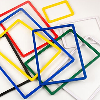 鸣固 仓库货架磁性标识牌 分区标示牌库房物料标签卡仓储货位分类标示卡 双磁 A5蓝色 5个装ST1025