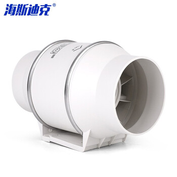 海斯迪克 HKY-276 斜流增压管道风机圆形油烟排风扇强力卫生间抽风换气扇HF-100 35W