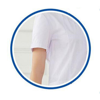 蓝邦美伊 701 涤卡短袖白大褂学生实验室服夏季短袖护士服 工厂工装 175码