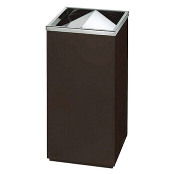 南 GPX-86A 南方翻盖烟灰桶 座地垃圾桶 公用不锈钢垃圾箱果皮桶 黑色 内桶容量32升