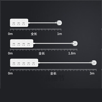 德力西(DELIXI)新国标分控带开关插座/插排/排插/插线板/插板/接线板/拖线板  3位分控全长1米3K3X/B