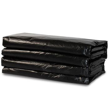 森活色彩优袋黑色平口垃圾袋 大号加厚收纳袋塑料袋 酒店物业环卫清洁袋 3.1丝90*110cm（50只装）