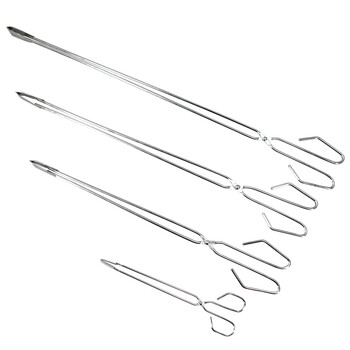 海斯迪克 HKQJ07 不锈钢色垃圾夹 夹拾物器 取物器食物夹 碳夹 环卫垃圾夹 55cm