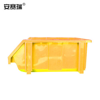 安赛瑞 斜口组合式零件盒 加厚物料收纳盒 工具螺丝元件配件塑料分类盒450×200×180mm 黄色（1个装） 200465