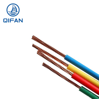起帆（QIFAN）电缆 BVR-300/500V（BV二类导体）0.5平方7股软线 绿色 100米