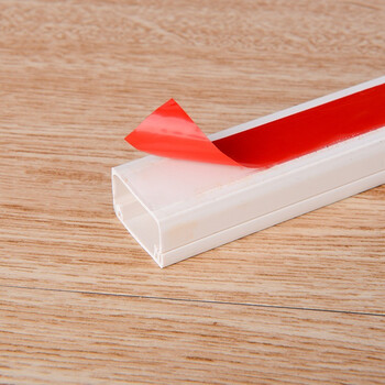 百舸 线槽PVC板 地线走线电线电缆过线槽 阻燃绝缘明装室内穿线槽 （超厚型）带胶20*10mm 5米