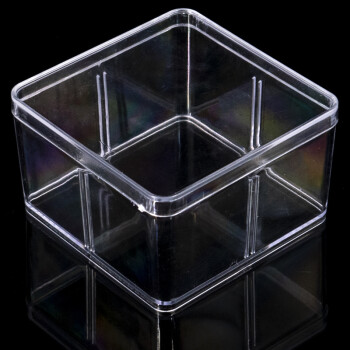 海斯迪克 HKCL-830 塑料透明方形收纳盒 带盖标本收藏样品展示盒 9.4*9.4*5.9cm