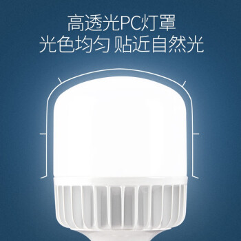 誉翊 LED灯泡 室内E27螺口节能灯工厂车间超市高亮照明灯 20W 正白光