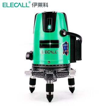 伊莱科(ELECALL)德国欧司朗LD灯头水平仪高精度激光蓝光投线仪 绿色+黄色 3线欧司朗+三脚架配备用电池 7 