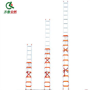 齐鲁安然 铝合金伸缩梯 工程梯 升降梯 阁楼直梯 收缩梯子 楼梯【3.0MM厚4米升降直梯】