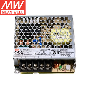 明纬（MEANWELL）LRS-75-24 220V变压器工控灯带监控驱动开关 明纬电源 3.2A 24V