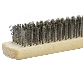 海斯迪克 HK-502 木柄钢丝刷 工业除漆除锈刷金属清洁刷