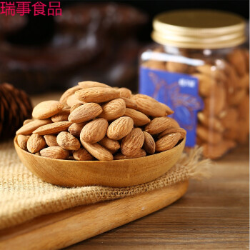 杨果铺巴旦木仁138g罐装坚果大杏仁原味零食奶枣休闲食品每日干果