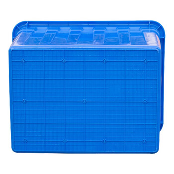 京云灿蓝色塑料箱120L水箱大方形塑料水箱水产养殖海鲜运输水箱外703*490*385mm