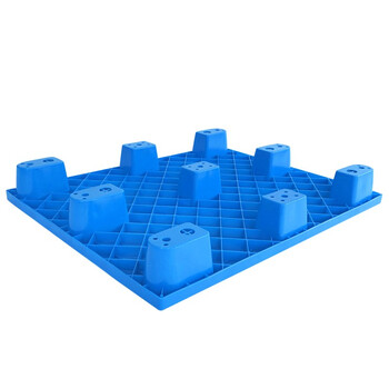 冠思尔塑料叉车托盘仓库货物托盘物流栈板防潮板 网格九脚托盘新料1000*800*140