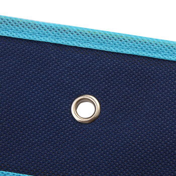 兰诗（LAUTEE）WS-001挂墙收纳袋手机收纳袋零件工具教室收纳袋 蓝色12格