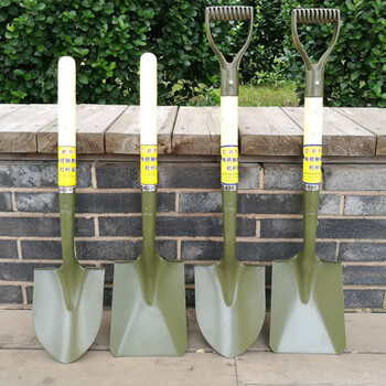 卡质 KAZHI 塑柄方锹 防汛铲土铲沙铁锹 50钢猛锹伽加厚铁锹铁铲园林工具