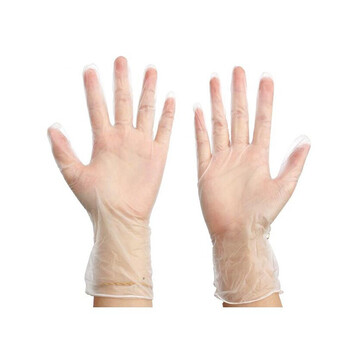 久臻  9424 一次性手套PVC手套饮食加工 餐饮美容手套加厚防护100只/盒 一次性PVC L