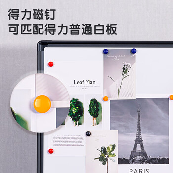得力12支/卡彩色球面磁钉 冰箱贴白板配件圆形磁粒小磁扣强磁磁铁吸铁石扣磁钉教学办公用儿童教师7823