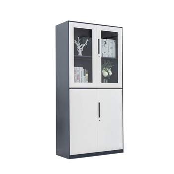 盛花 加厚钢制等器械文件柜资料柜物品柜凭证柜档案柜1850*900*400灰白套色