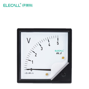 伊莱科(ELECALL)交流电压表 6L2-V机械指针式电压表 电表 电压表3~35K/100V 黑白色 10V