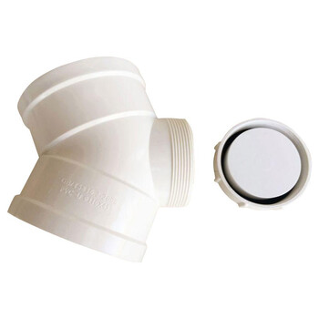 筑华工品 PVC45°弯头（带检查口） 排水管材管件 dn75 一个价