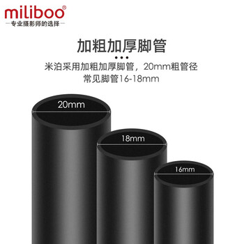 miliboo米泊MTT602A铝合金摄像机三脚架 广播级单反相机会议三角架 含液压云台套装 高度达193cm