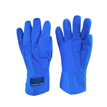 安百利ABL-D01耐低温防护手套防寒干冰防液氮加气冷库操作防护手套 蓝色 38CM