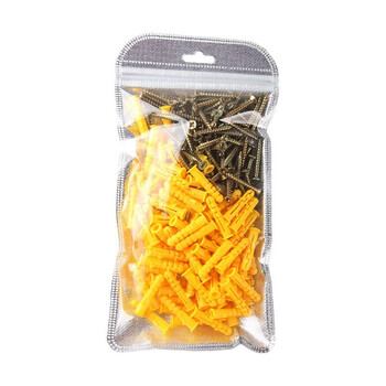  小黄鱼胀塞带钉套装  6M鱼式塑料膨胀管自攻螺丝钉胶墙塞 6mm*30mm100颗套装WF103-4