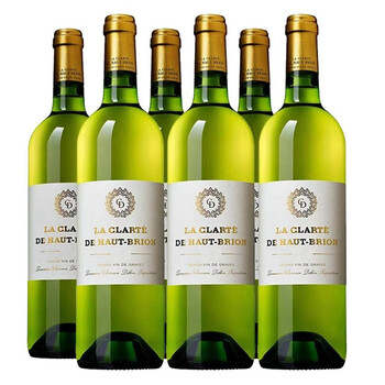 葡萄酒750ml侯伯王庄园法国1855列级一级庄小奥比昂干白酒庄6支整箱装