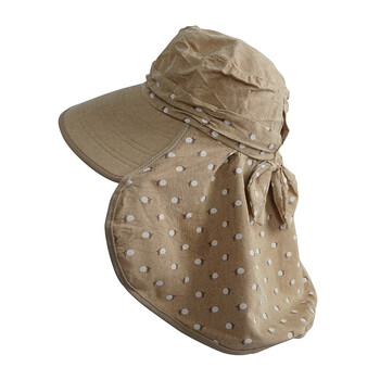 大杨781遮阳帽子女 浅卡其 海南帽夏天遮脸骑行出游采茶凉帽防护帽 太阳帽防晒帽 定制