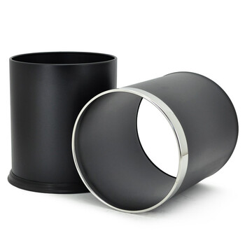 兰诗 LAUTEE CY138 圆形客房垃圾桶 酒店果皮桶双层铁烤漆房间桶可定制 柳树纹10L