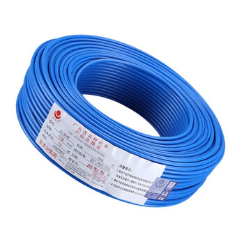 金龙羽 国标铜芯电线电缆单芯多股软线阻燃ZC-BVR6平方电线100米/卷 蓝色