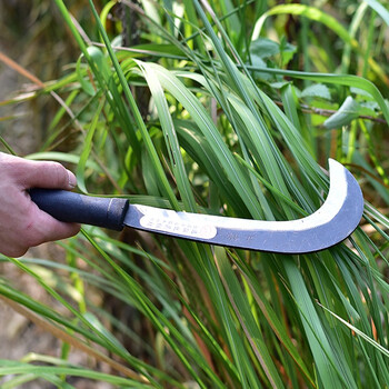 益美得 FW-1011  除草工具镰刀割草刀长柄大镰刀农用砍柴刀 塑柄大勾刀