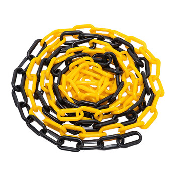 巨成 PVC连接链条 警示链交通设施雪糕桶筒反光警示链条 黄黑塑料连接链 1米价 长度可定制