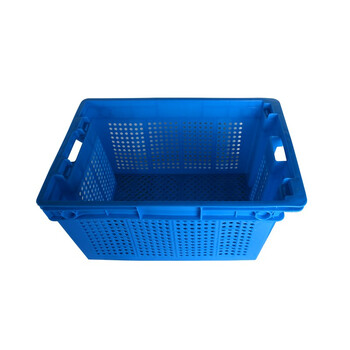 力王塑料筐翻转套叠加厚大号镂空长方形周转筐收纳箱菜篮子筐子框子物流周转箱收纳中转筐645*420*305