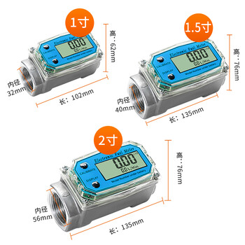匡建仪表（CONJANT）TS-18电子涡轮流量计 油水电子数显液体计量器计量表 带瞬时水流量计1寸