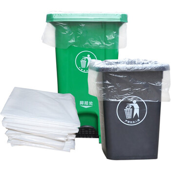 益美得 FW-2058 垃圾袋平口加厚白色酒店商用环卫物业塑料袋 80*100CM 100只装