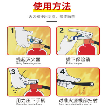 鼎梁（DL）手提式干粉灭火器4公斤 消防商用灭火器 4kg 一个价 定制