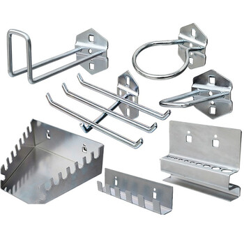 知旦 挂钩 单斜挂钩 200mm长五金展示架挂钩方孔挂板挂钩 601417 5只装