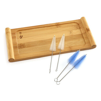 金诗洛 KSL1005 锥形清洁刷 裱花嘴毛刷 管道尼龙刷 不锈钢试管清洗刷子 白色5支