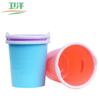 卫洋 WYS-170塑料垃圾桶压圈简约卫生间客厅圆形垃圾纸篓大号 颜色随机