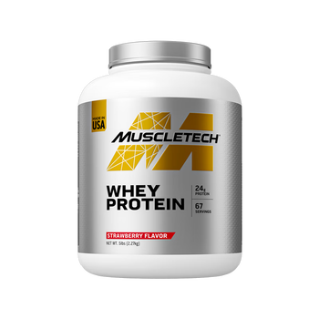 肌肉科技(MUSCLETECH)白金乳清蛋白粉高蛋白补充蛋白质分离乳清为主运动健身 5磅/2.27kg草莓味