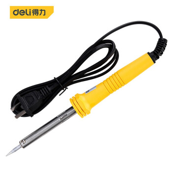 得力(deli) 电烙铁套装 外热式锡焊电烙铁焊接工具 9件套布包套装40W DL393009 400197