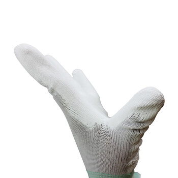 劳保佳 防静电手套 pu涂掌手套 涂层加厚 工作劳保手套 10双