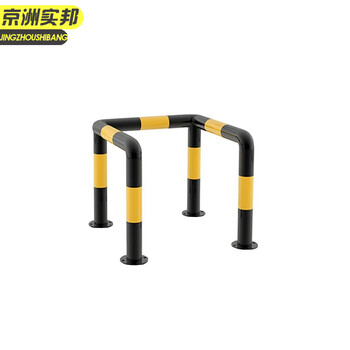 京洲实邦 L型双层500*500*600*76*2.0mm 消防栓防撞护栏直角钢管四方隔离栏JZSB-9378B
