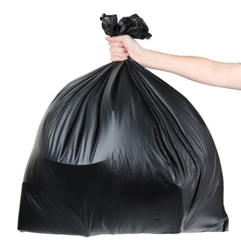 展源设备 黑色 大号垃圾袋厨房加厚卷装手提式拉圾袋黑色一次性物业塑料袋 【70*90cm加厚垃圾袋50个】