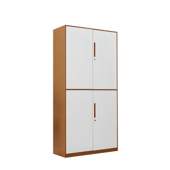 盛花 加厚钢制通双节文件柜资料柜物品柜凭证柜档案柜1850*900*400咖白套色