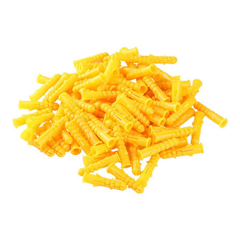 工者 小黄鱼胀塞  8毫米鱼式塑料膨胀管自攻螺丝钉胶墙塞 8mm*38mm100颗装WF103-2