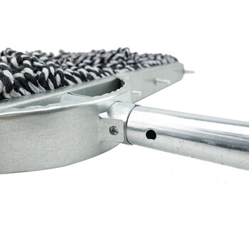 海斯迪克 尘推平板拖把排拖 60CM黑白加强款钢杆 办公室家政工厂车间商场保洁吸水去污可拆卸 (1个装) HKW-37